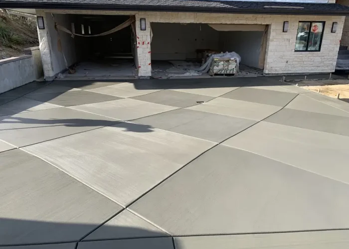 Broom Finish Concrete Driveways